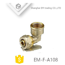 EM-F-A108 Elbow female brass compression pipe fitting
